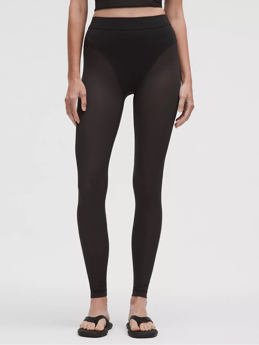 Lululemon Nulu High-Rise Mesh-Leg Tight 28" Black 8 new